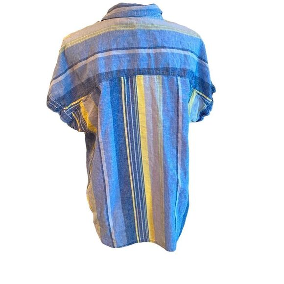 Beachlunchlounge Striped Short Sleeve Shirt Size Large - Picture 4 of 5